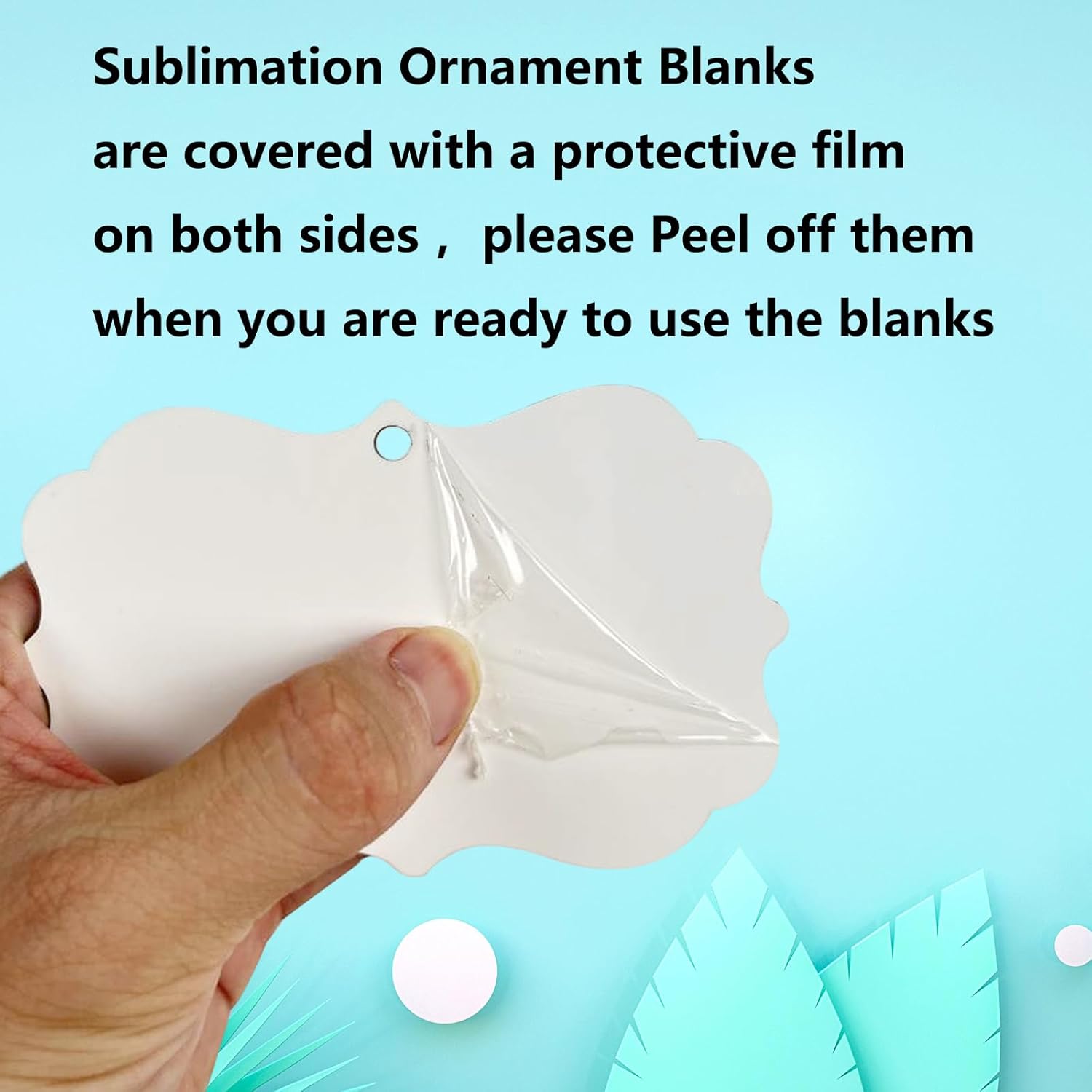 20 pcs Sublimation Ornament Blanks Sublimation Blanks Ornaments Products for Christmas Day and Halloween Day Decoration